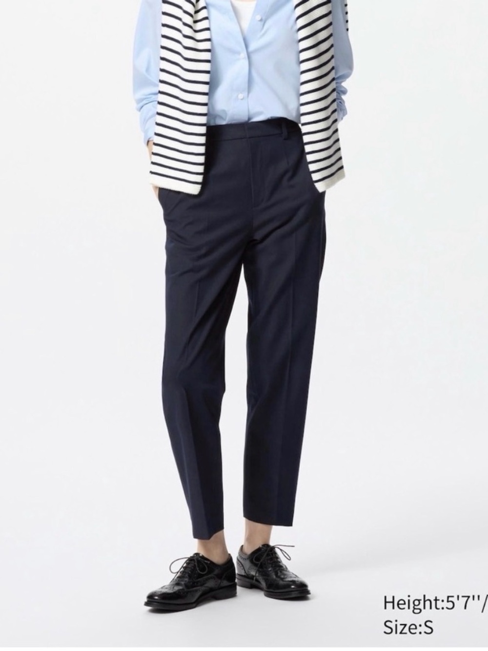 Uniqlo Women's Navy Cropped Tailored Pants